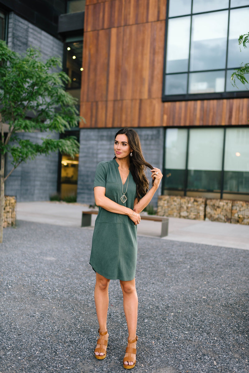 Northwest Knit Dress in Emerald