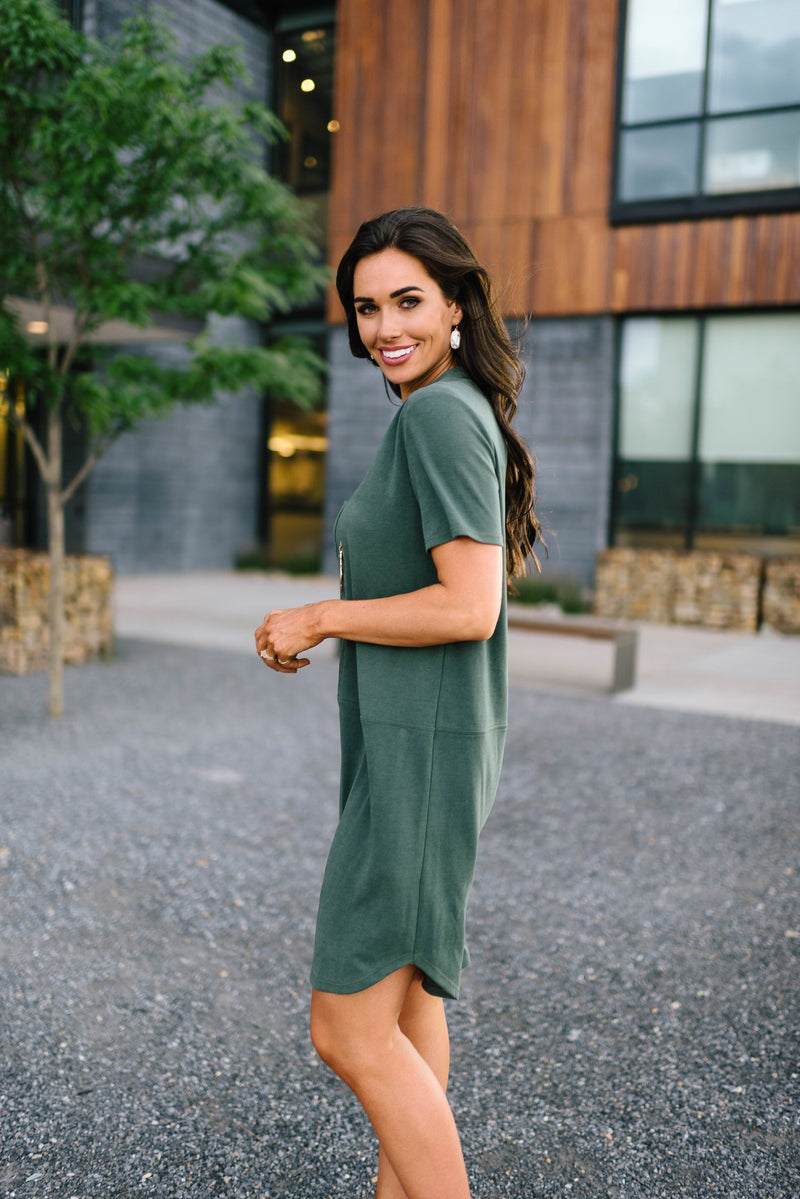 Northwest Knit Dress in Emerald