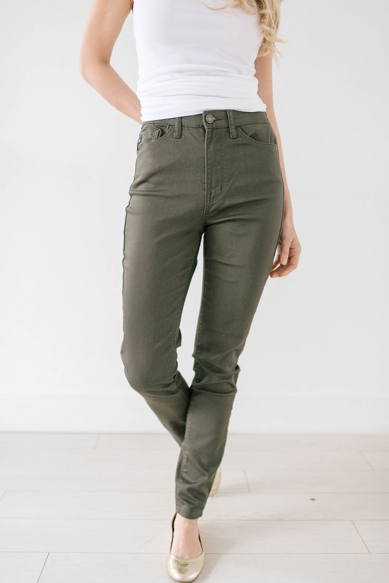 Olive Skinny Pants