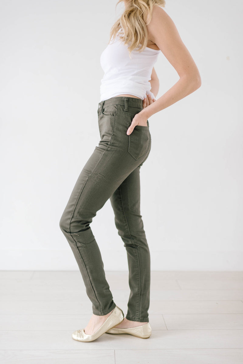 Olive Skinny Pants