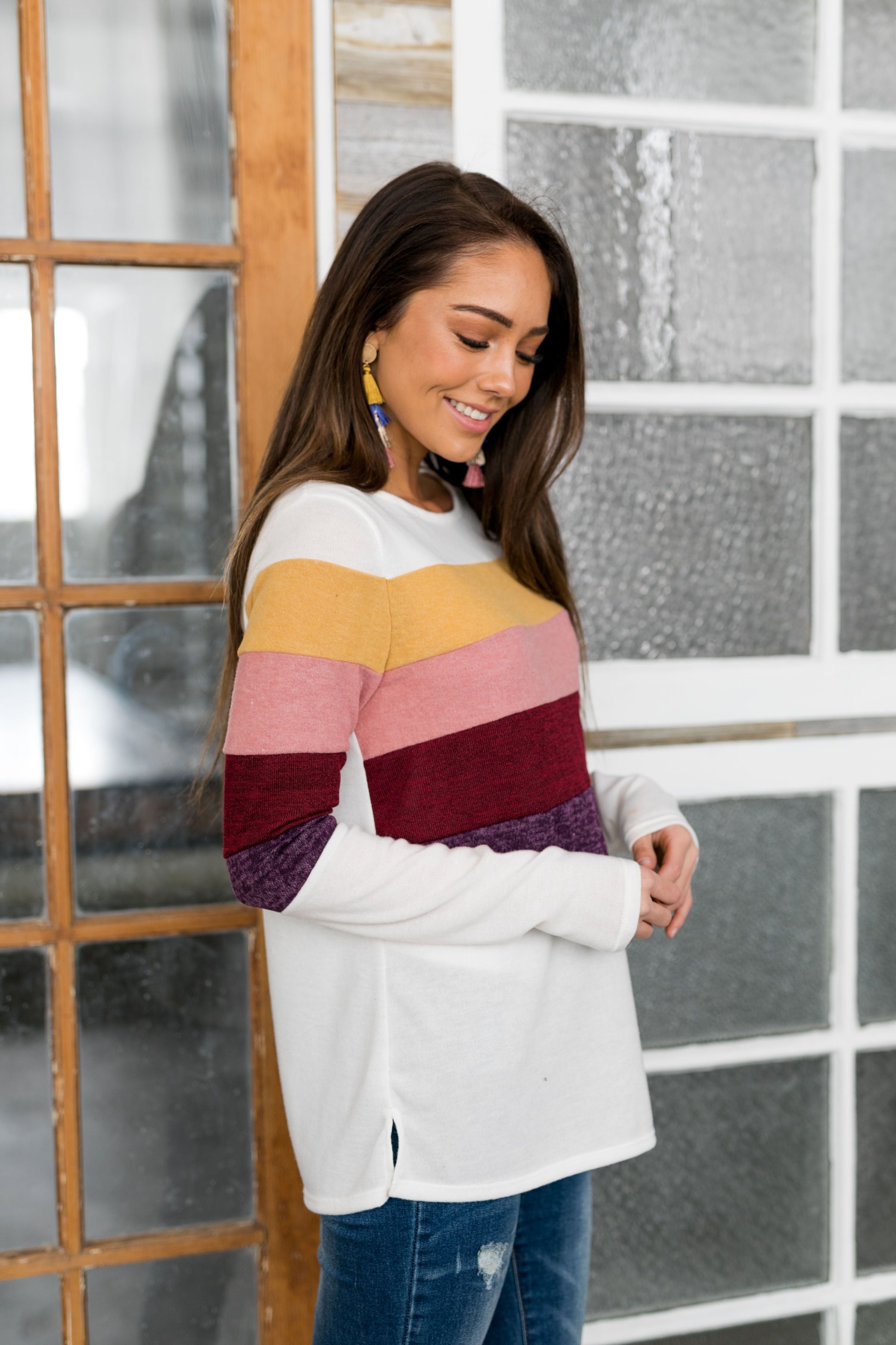 Ombre Color Block Top - ALL SALES FINAL