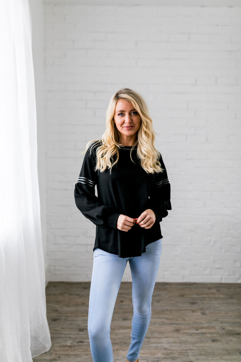 Overexposed Waffle Knit Top