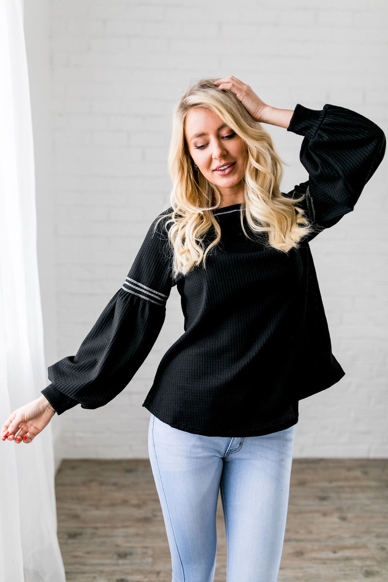 Overexposed Waffle Knit Top