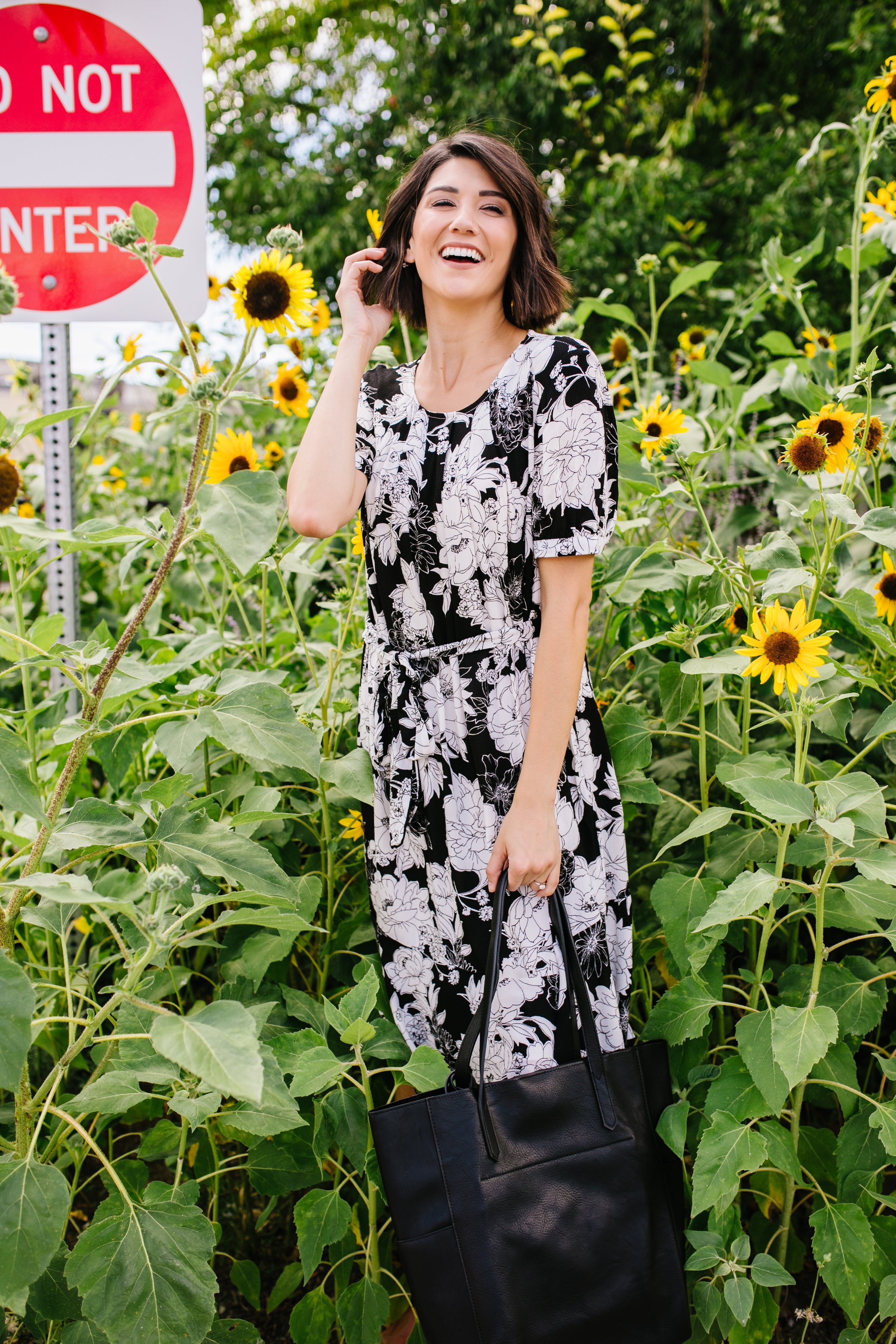 Passion Flower Black Dress