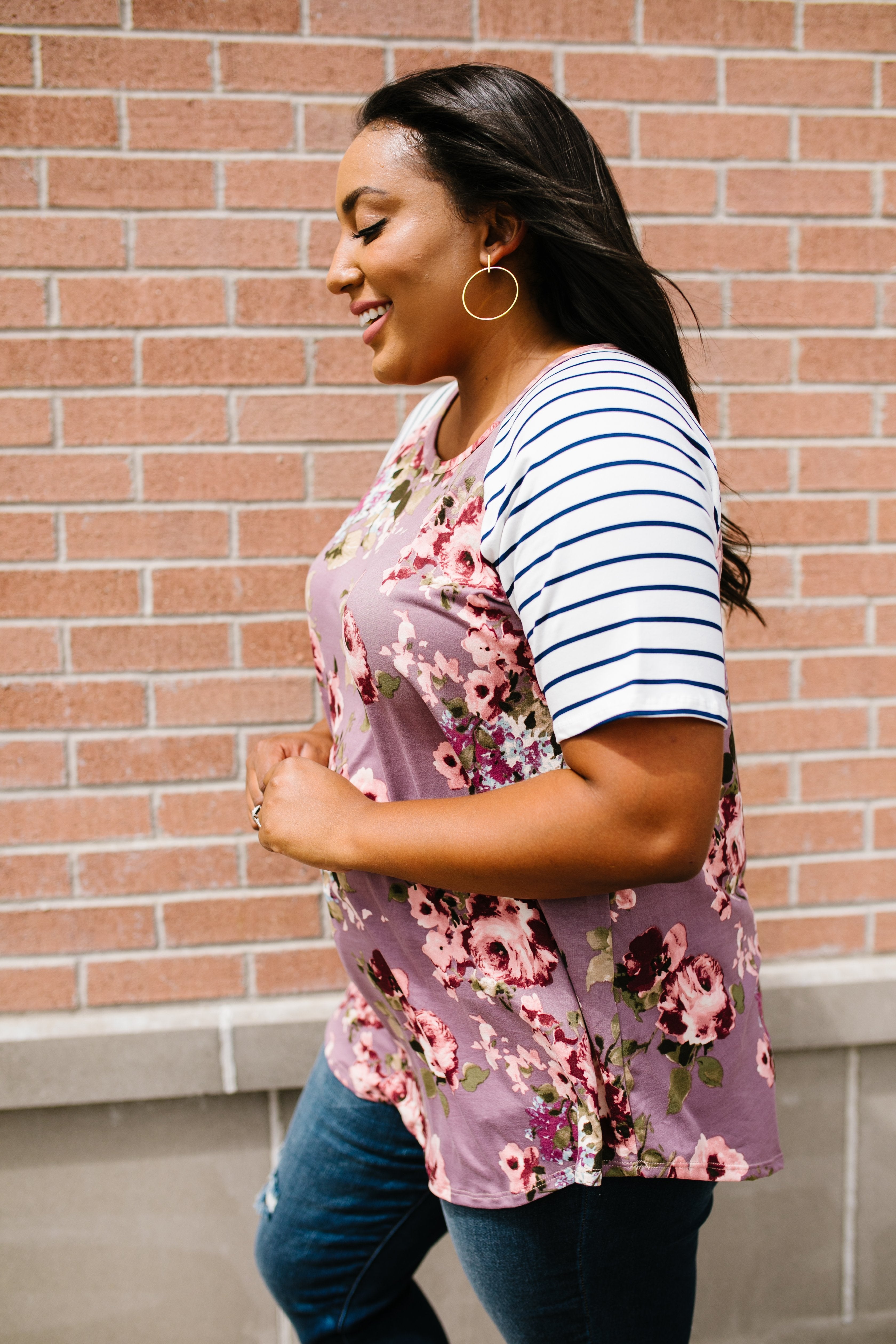 Perfect Combination Mauve Raglan Tee
