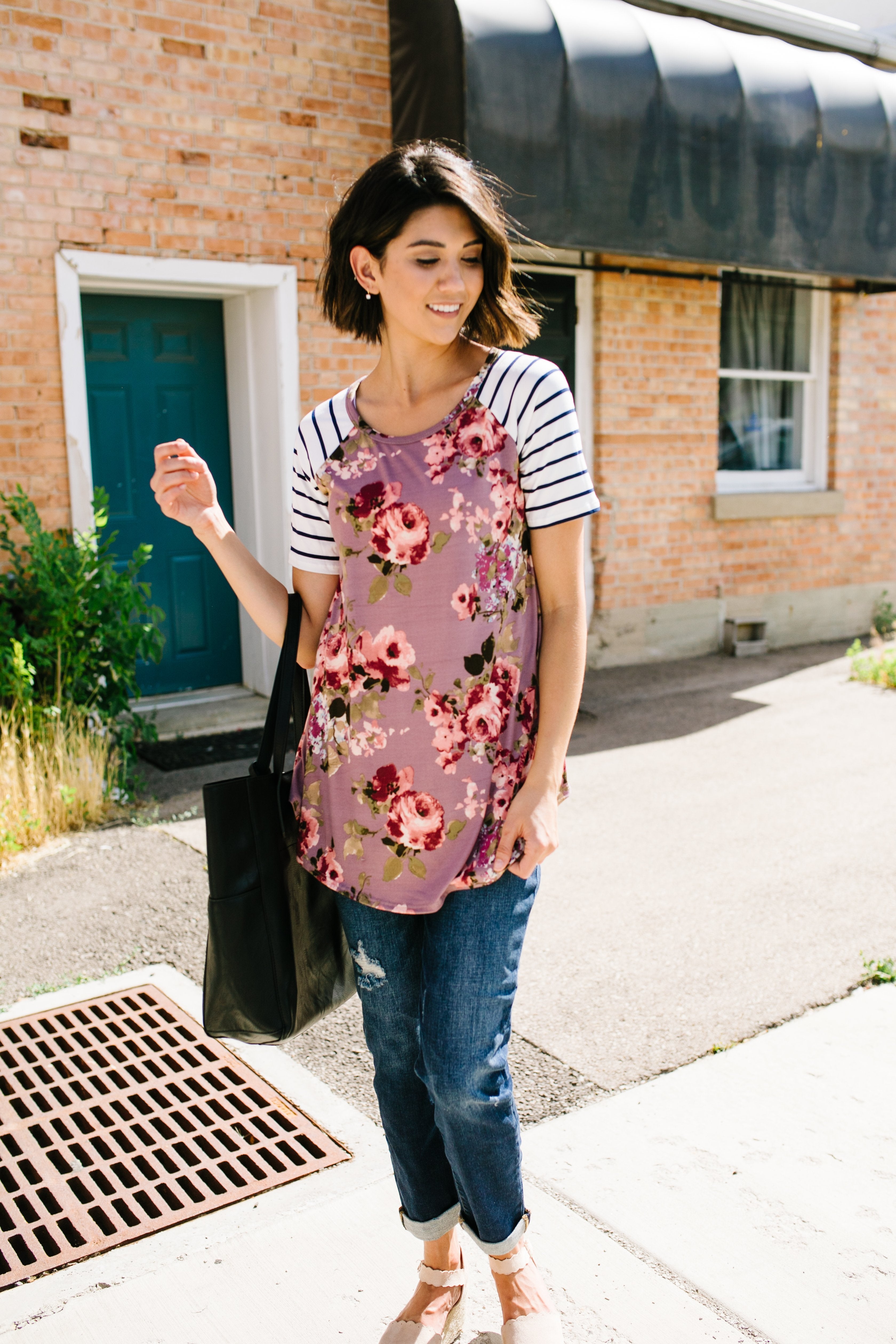 Perfect Combination Mauve Raglan Tee
