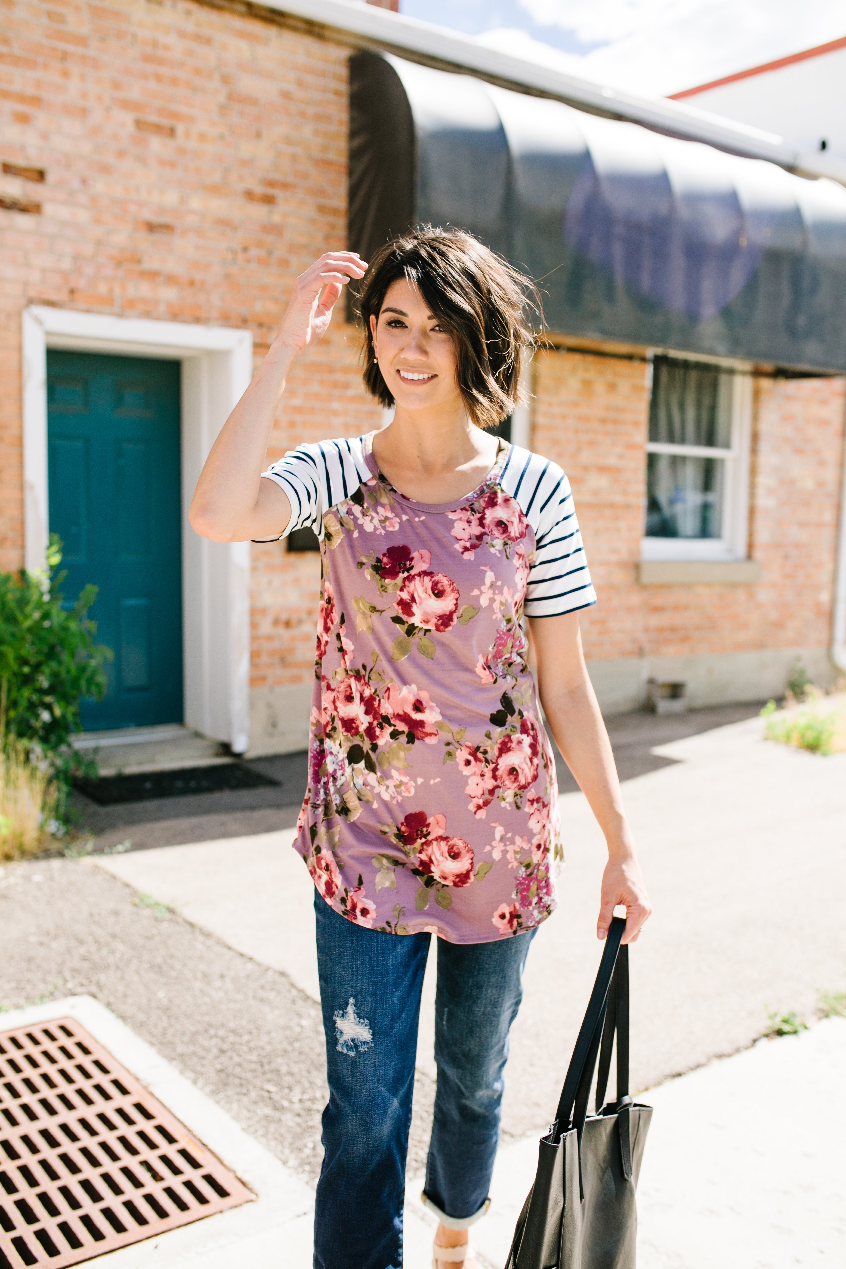 Perfect Combination Mauve Raglan Tee