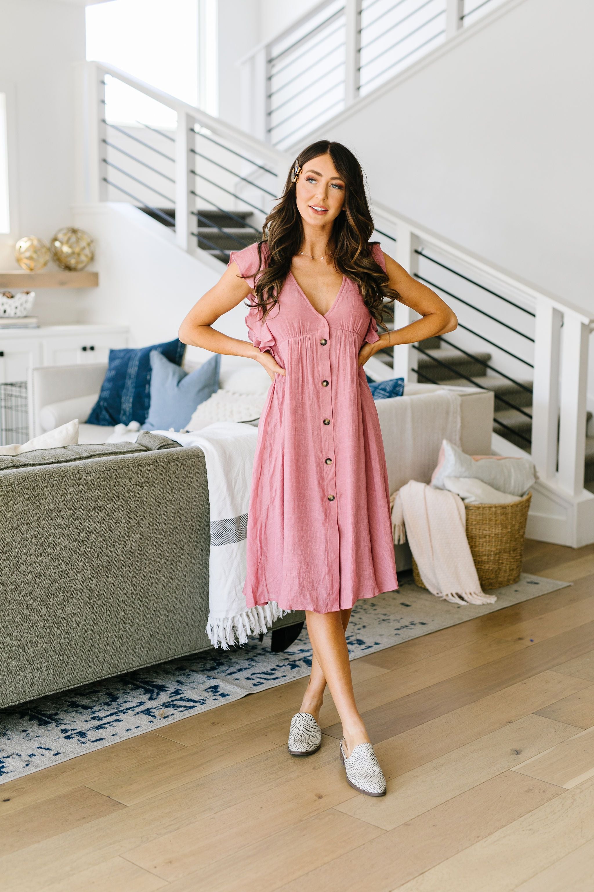 Picture This Mauve Midi Dress
