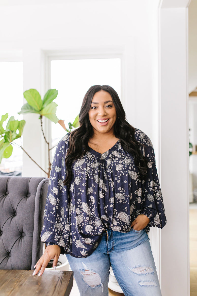 Plainly Adorable Paisley Blouse