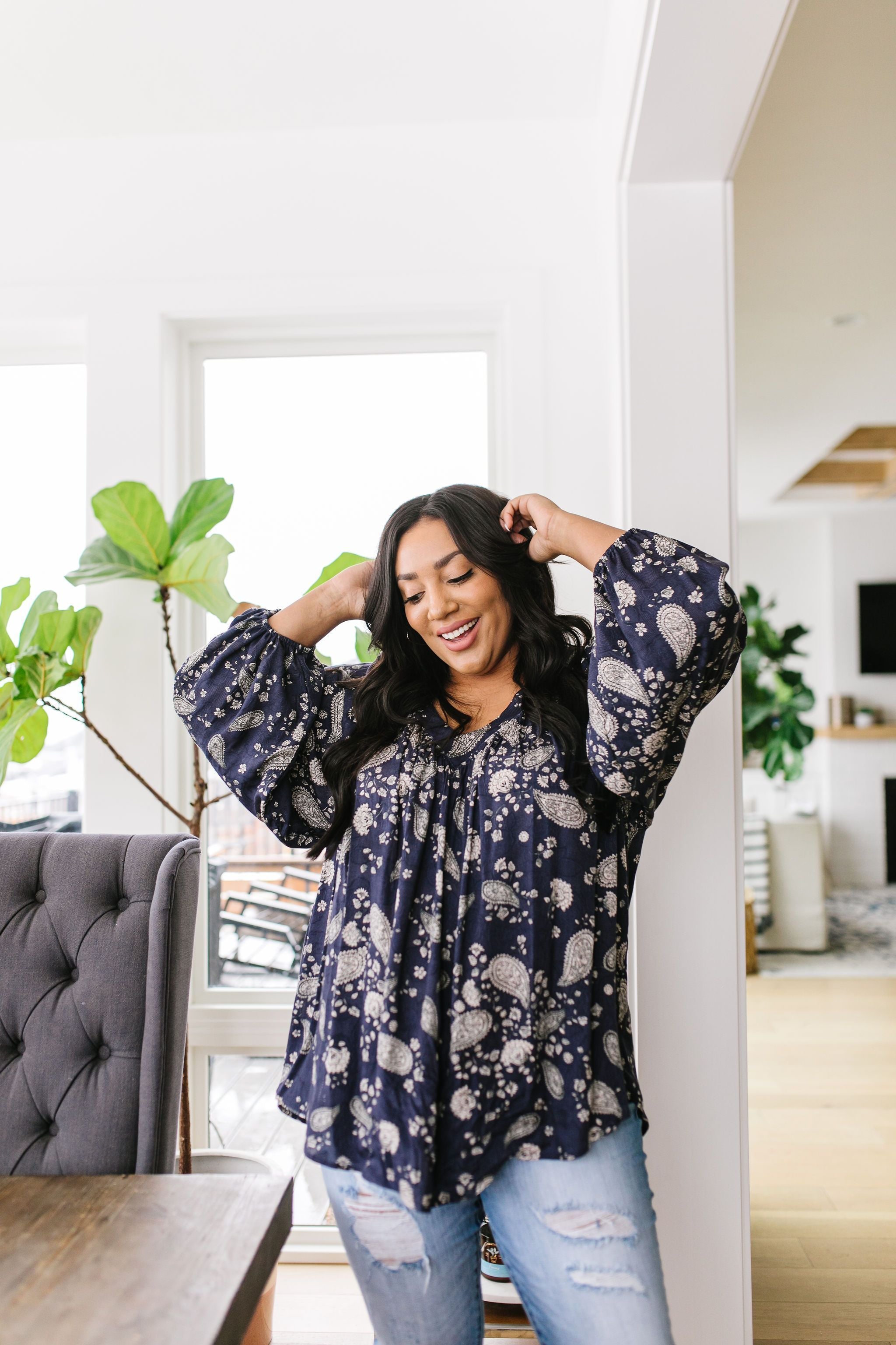Plainly Adorable Paisley Blouse