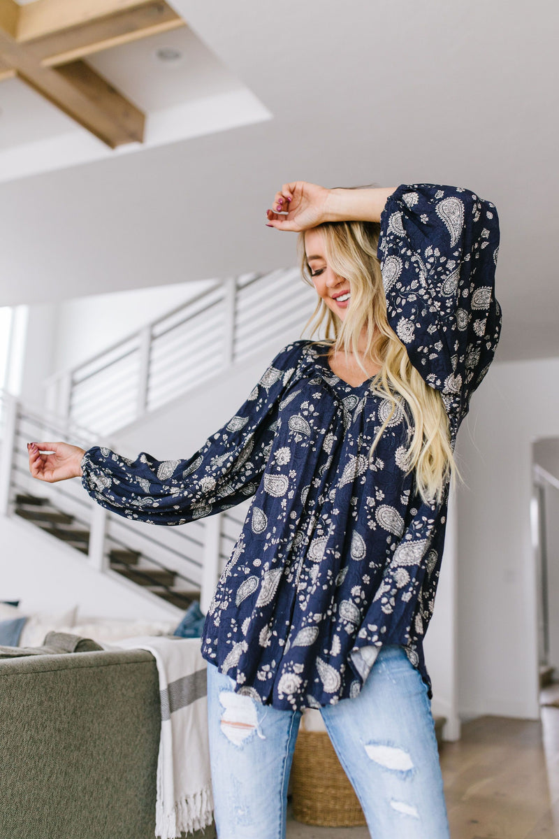 Plainly Adorable Paisley Blouse