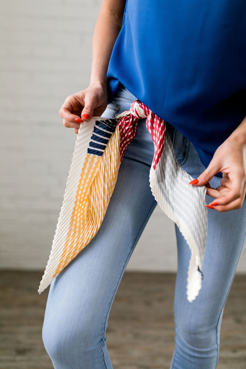 Pleasantly Pleated Accent Scarf