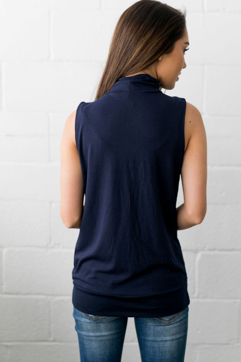 Pleats A Plenty In Navy - ALL SALES FINAL