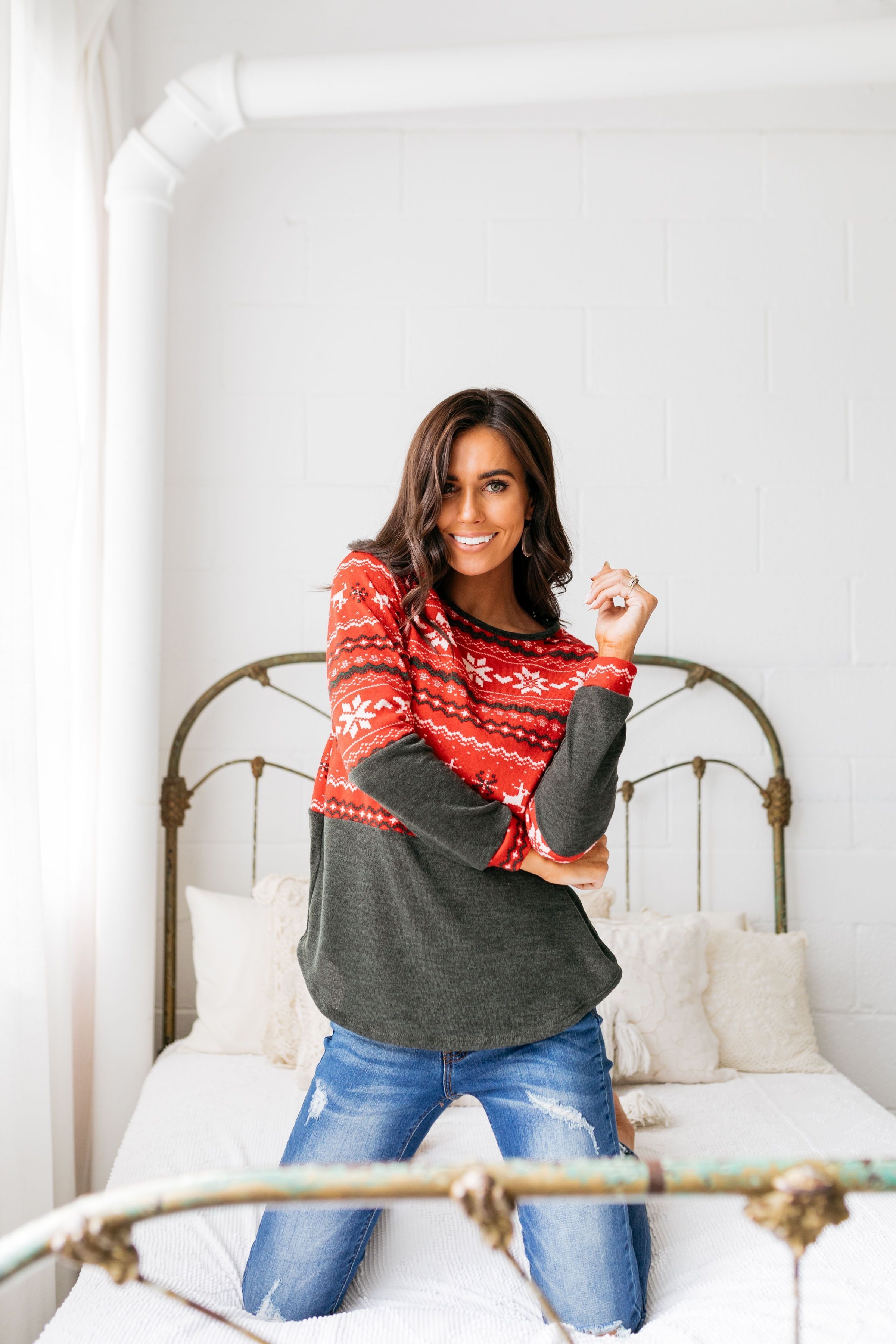 Reindeer Games Holiday Sweater In Red