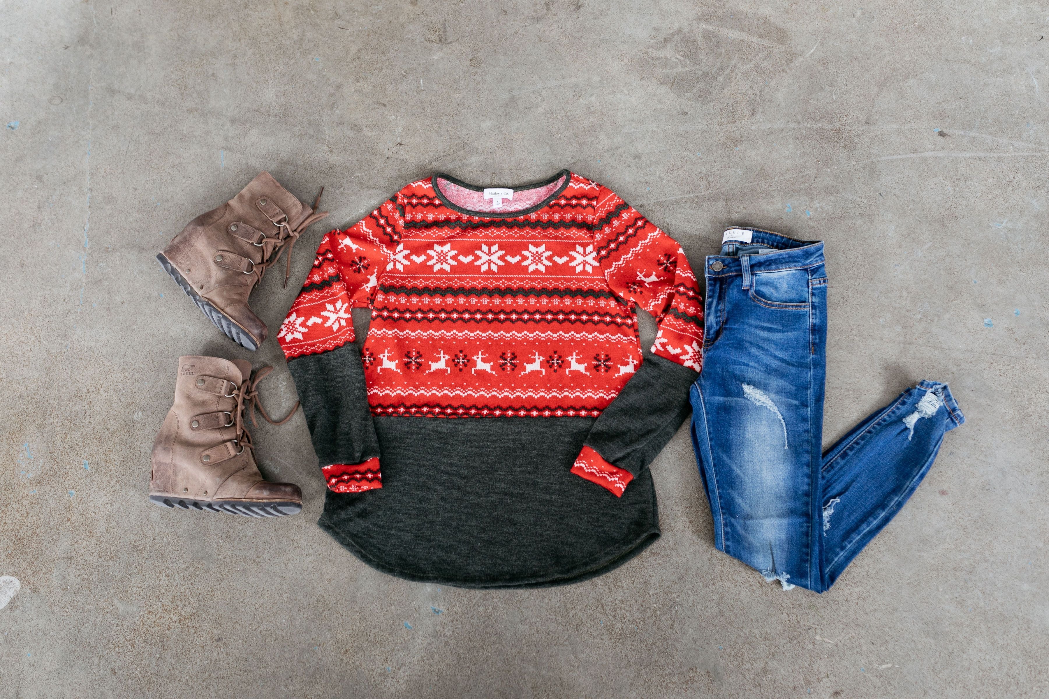 Reindeer Games Holiday Sweater In Red