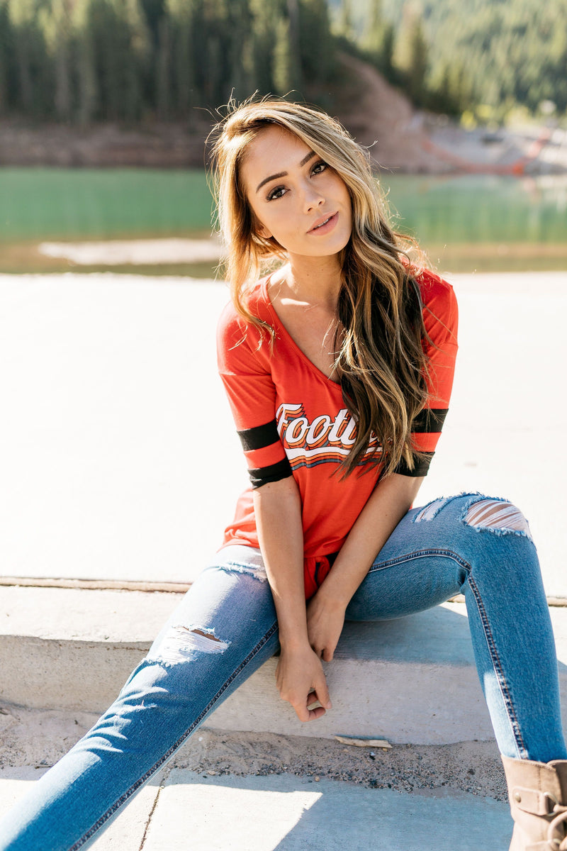 Retro Football In Red - ALL SALES FINAL