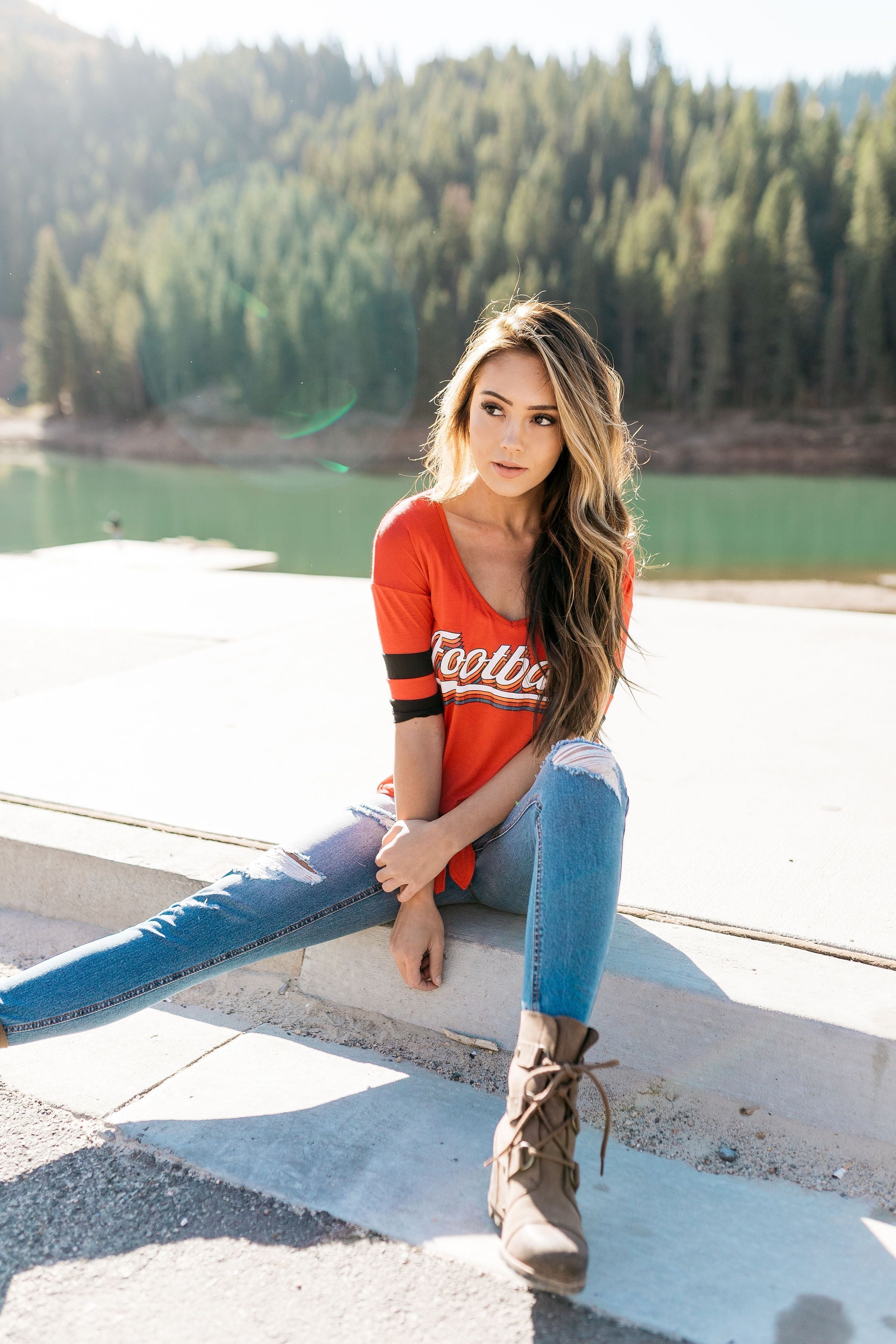 Retro Football In Red - ALL SALES FINAL