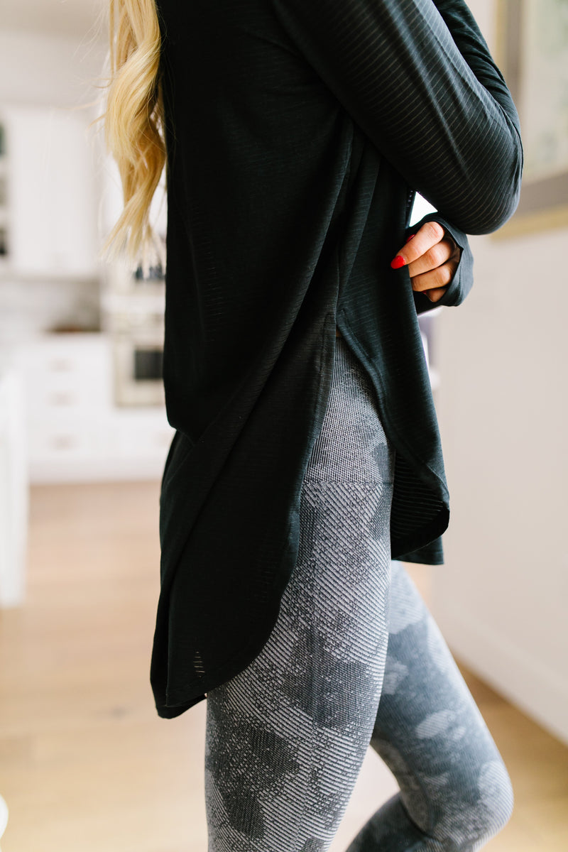 Ribbed Mesh Athletic Top