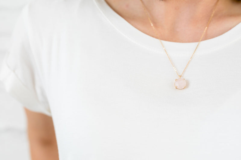 Rose Quartz Natural Stone Necklace