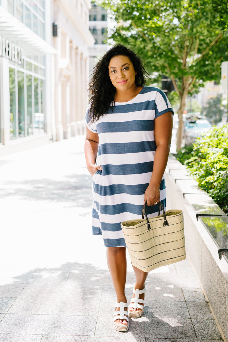 Sailing Through Summer Striped Dress