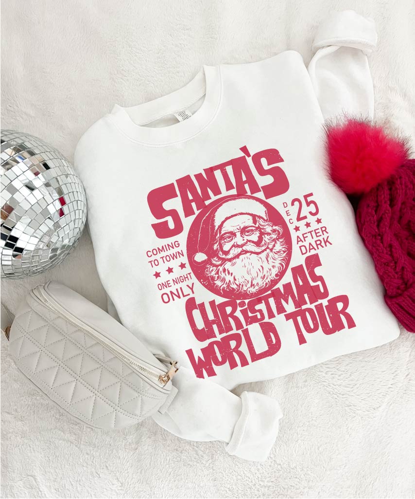 PREORDER: Santa's World Tour Sweatshirt in Two Colors