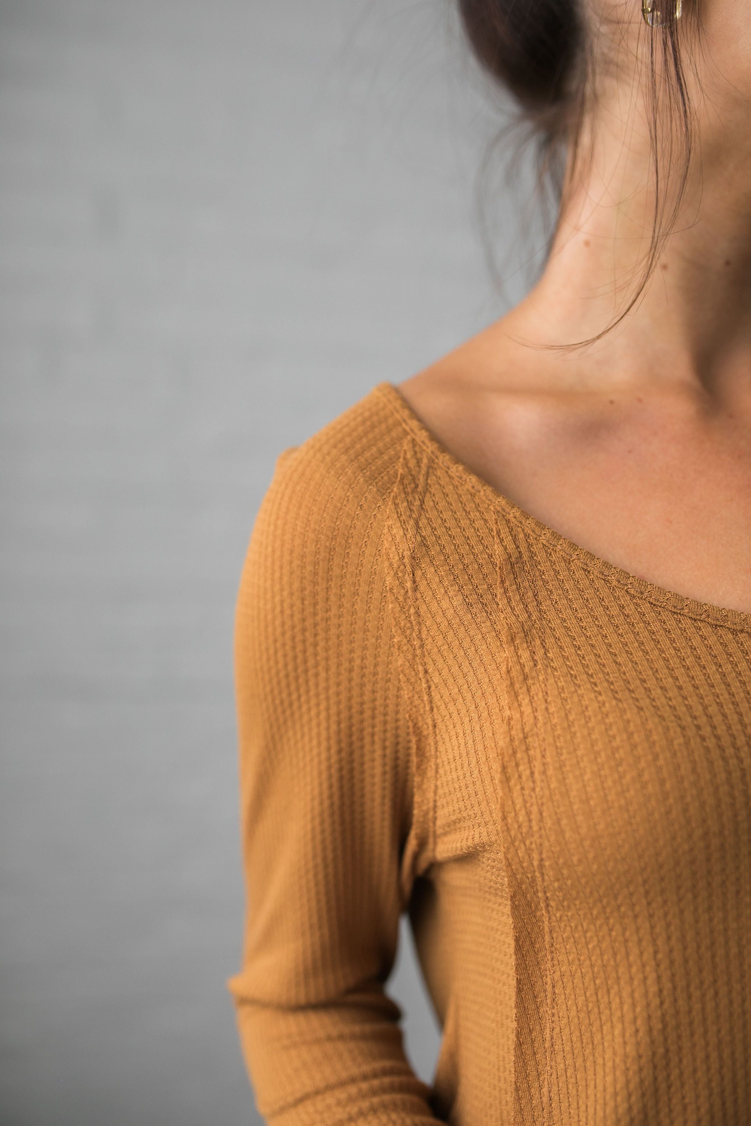 Seams Splendid Top In Camel - ALL SALES FINAL