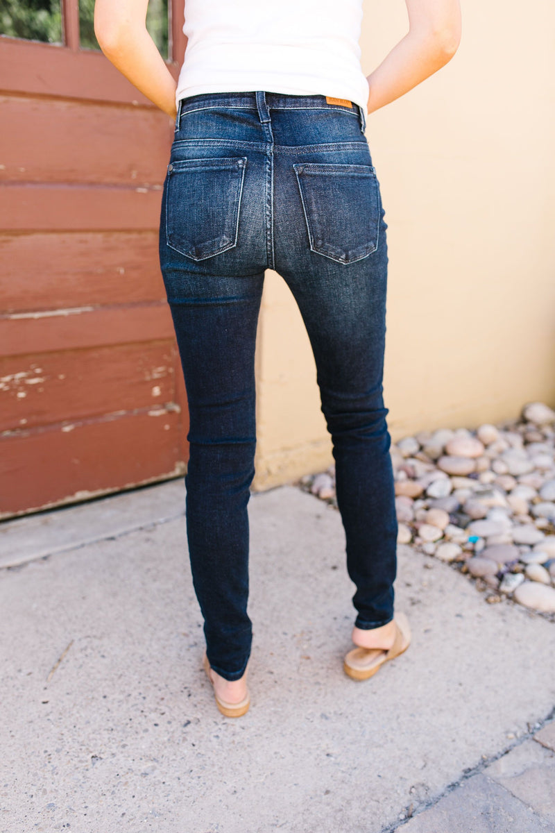 Sleek And Sophisticated Dark Wash Jeans