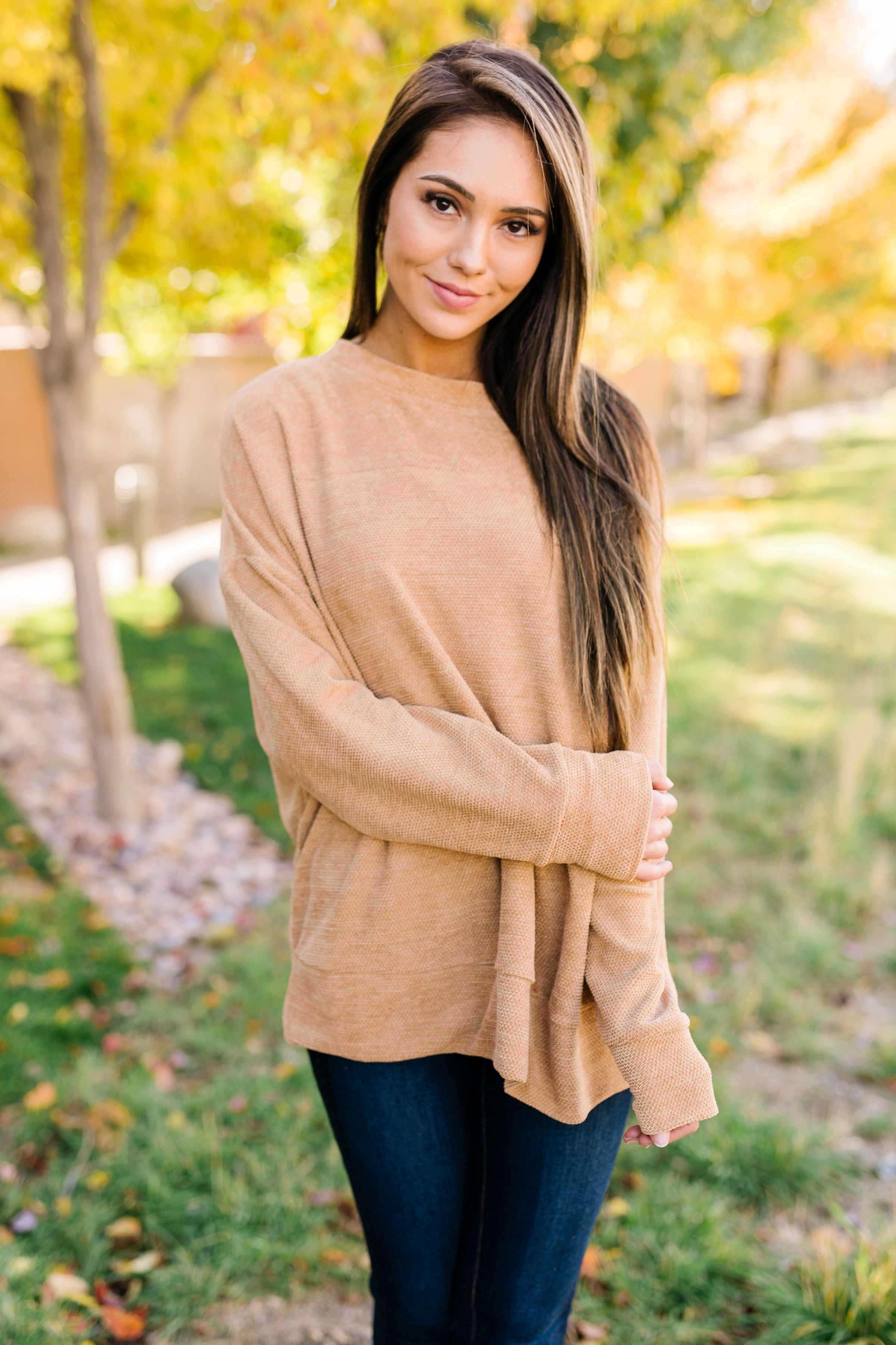 Soft Like Butter Chenille Top In Mustard - ALL SALES FINAL