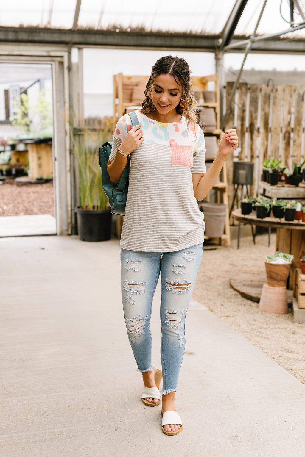 Spotted Side Up Top -