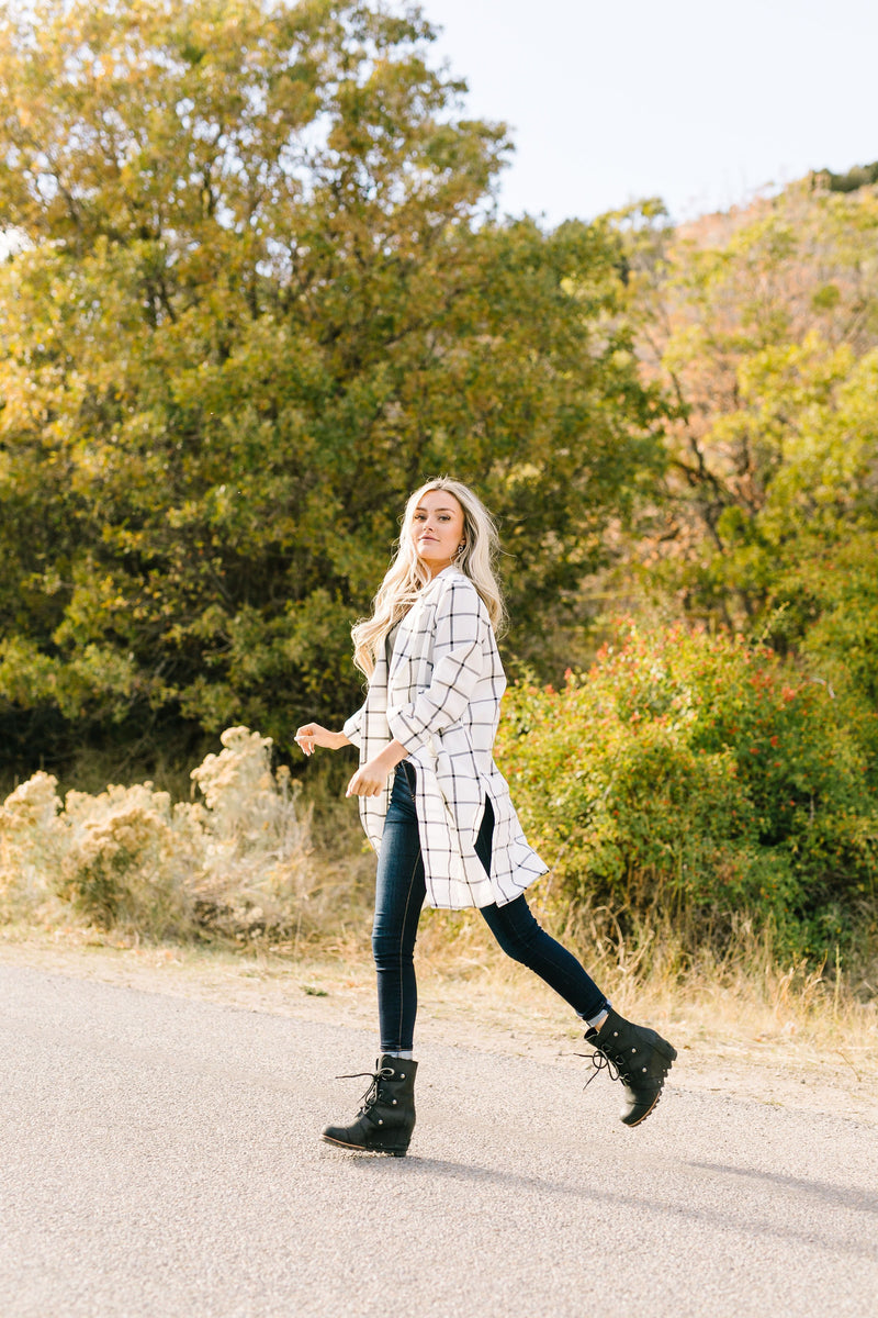 Stay On The Grid Chic Plaid Jacket