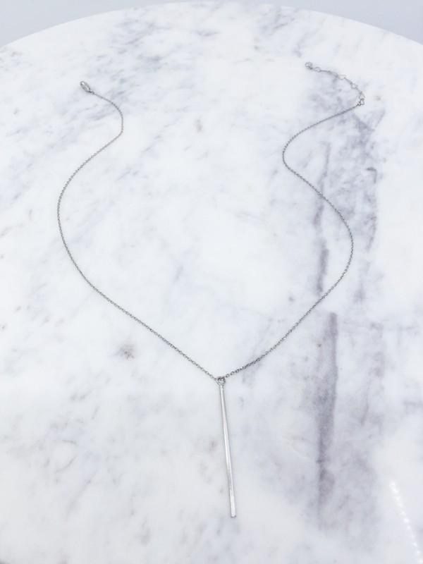 Streak Of Silver Pendant Necklace