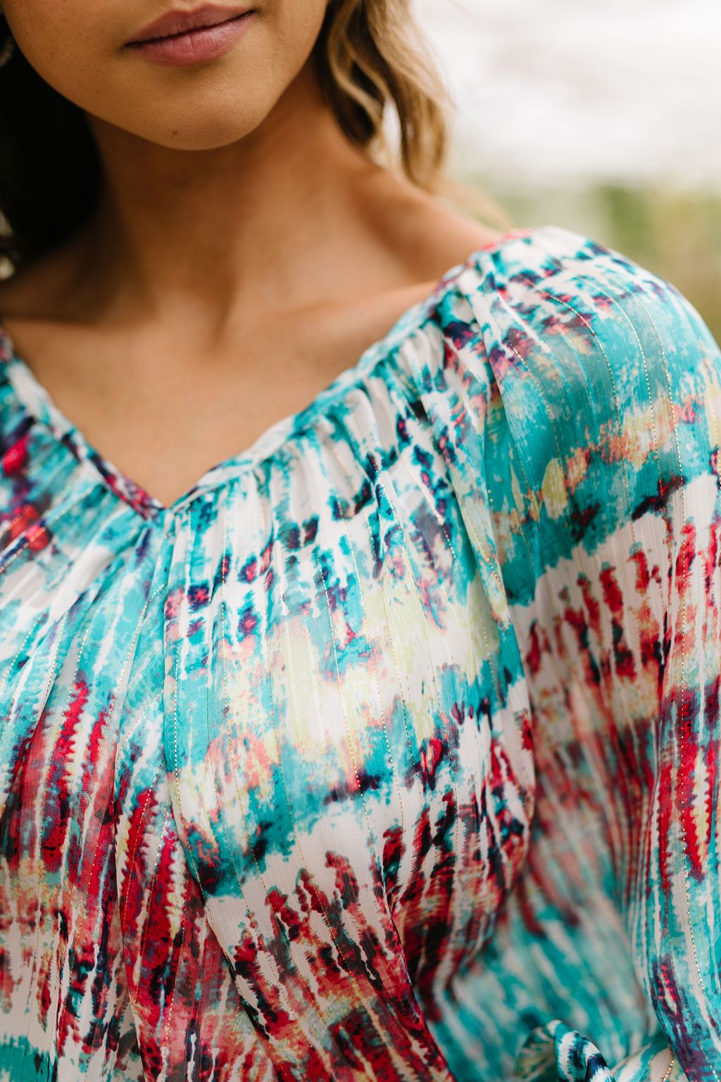Streakin' Tie Dye Top