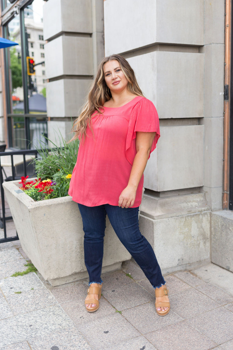 Summer Breeze Blouse In Melon