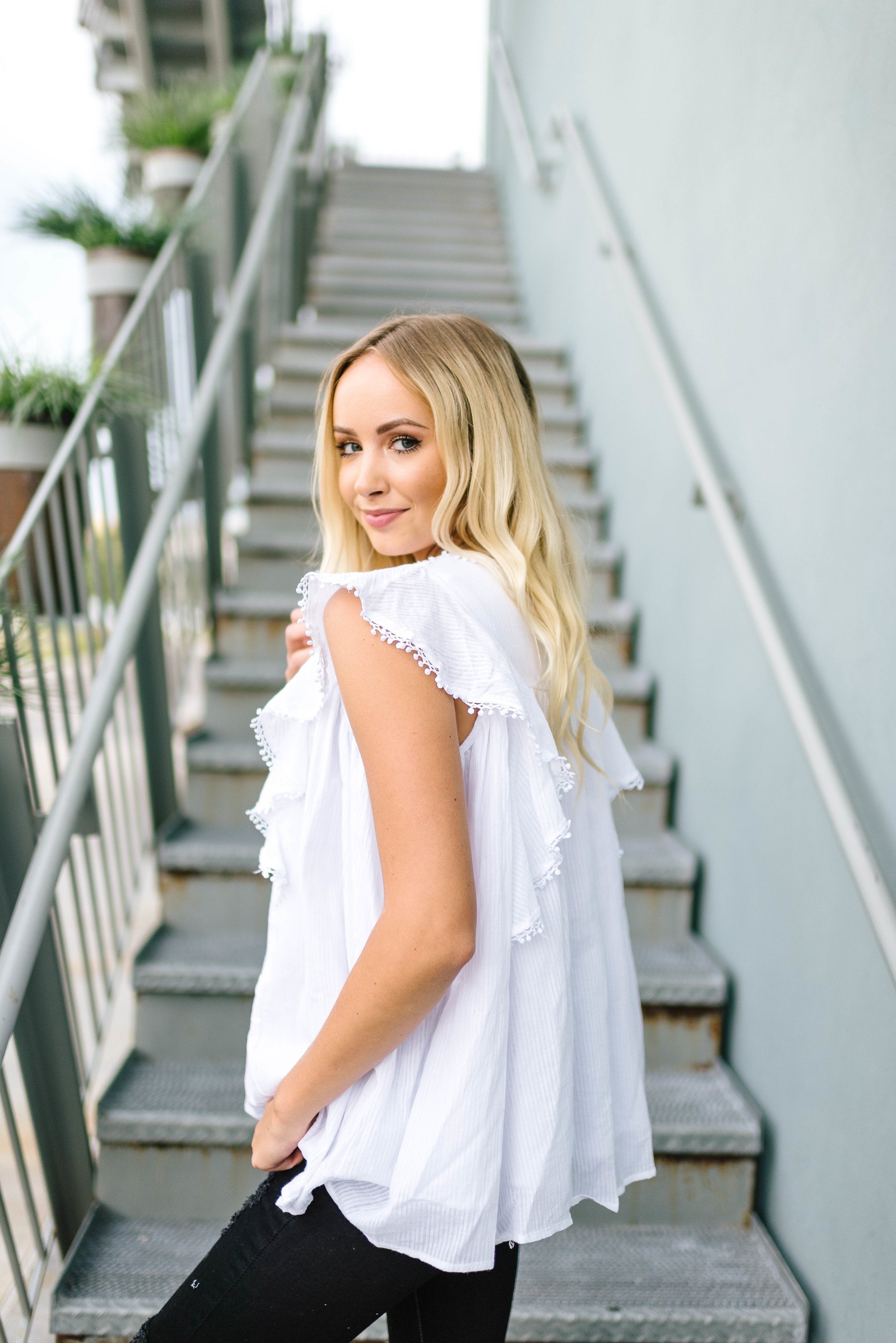 Summer Love Embroidered Top In White - ALL SALES FINAL