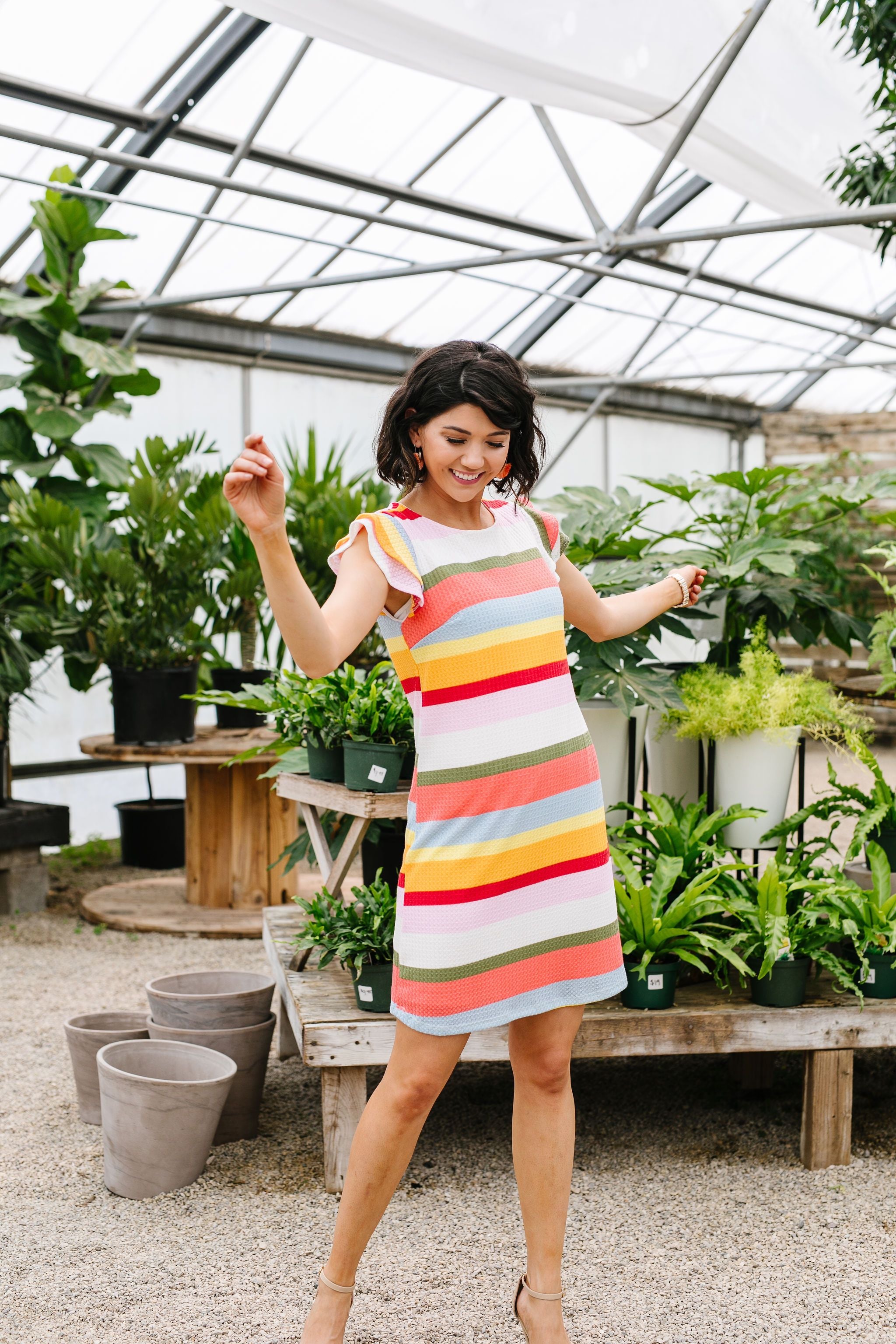 Summer Stripes Waffle Knit Dress