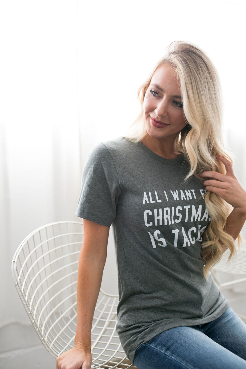 Tacos For Christmas Graphic Tee - ALL SALES FINAL