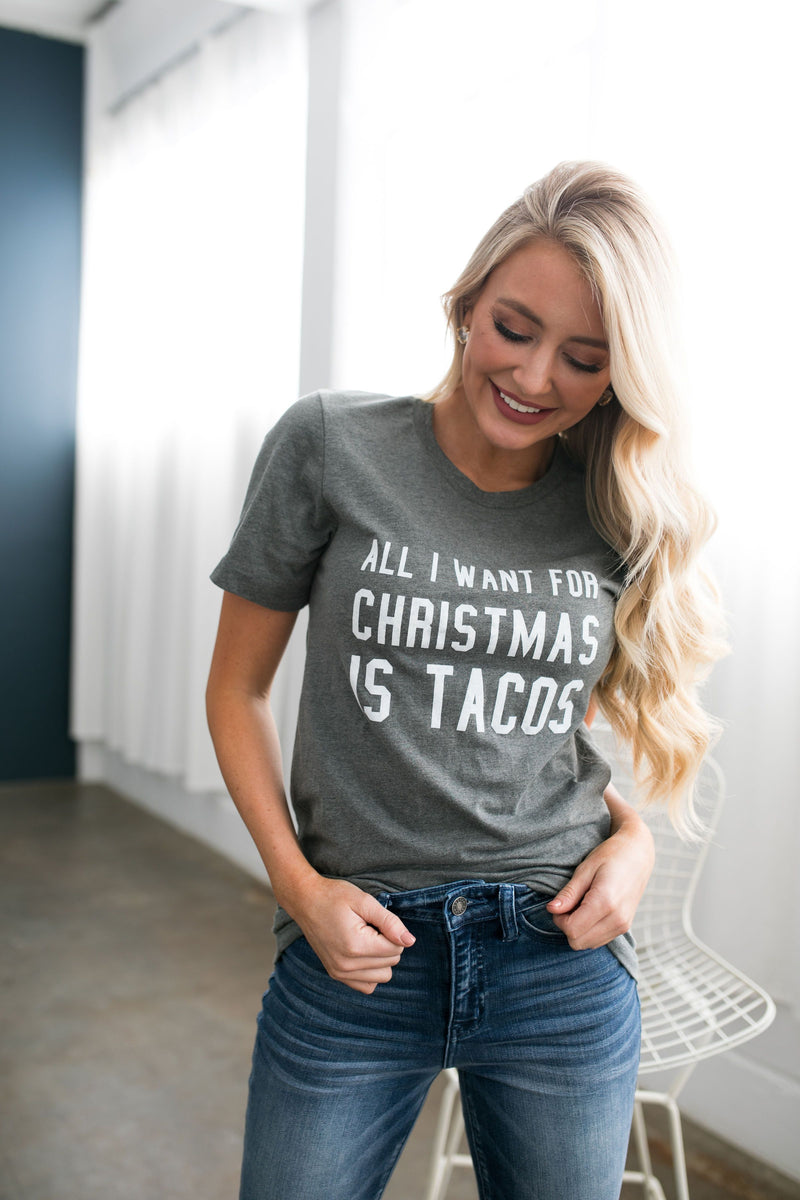 Tacos For Christmas Graphic Tee - ALL SALES FINAL