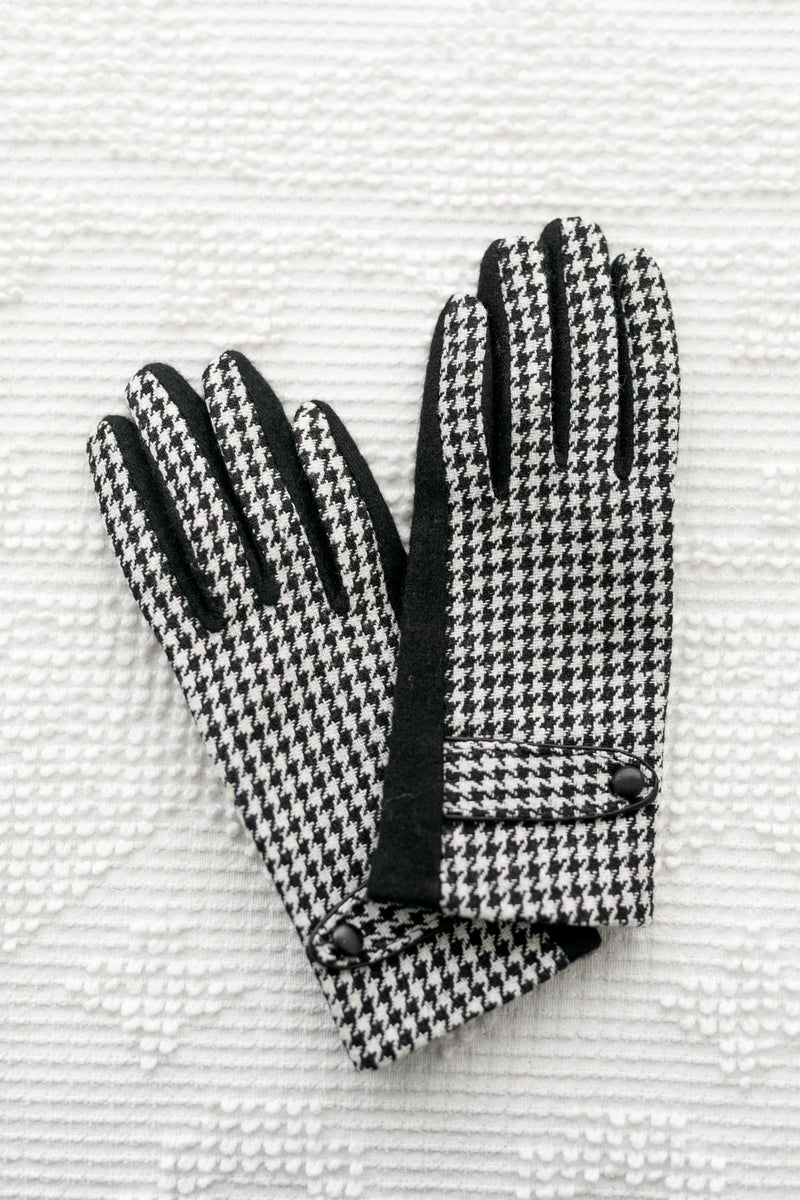 Tech Savvy Houndstooth Gloves