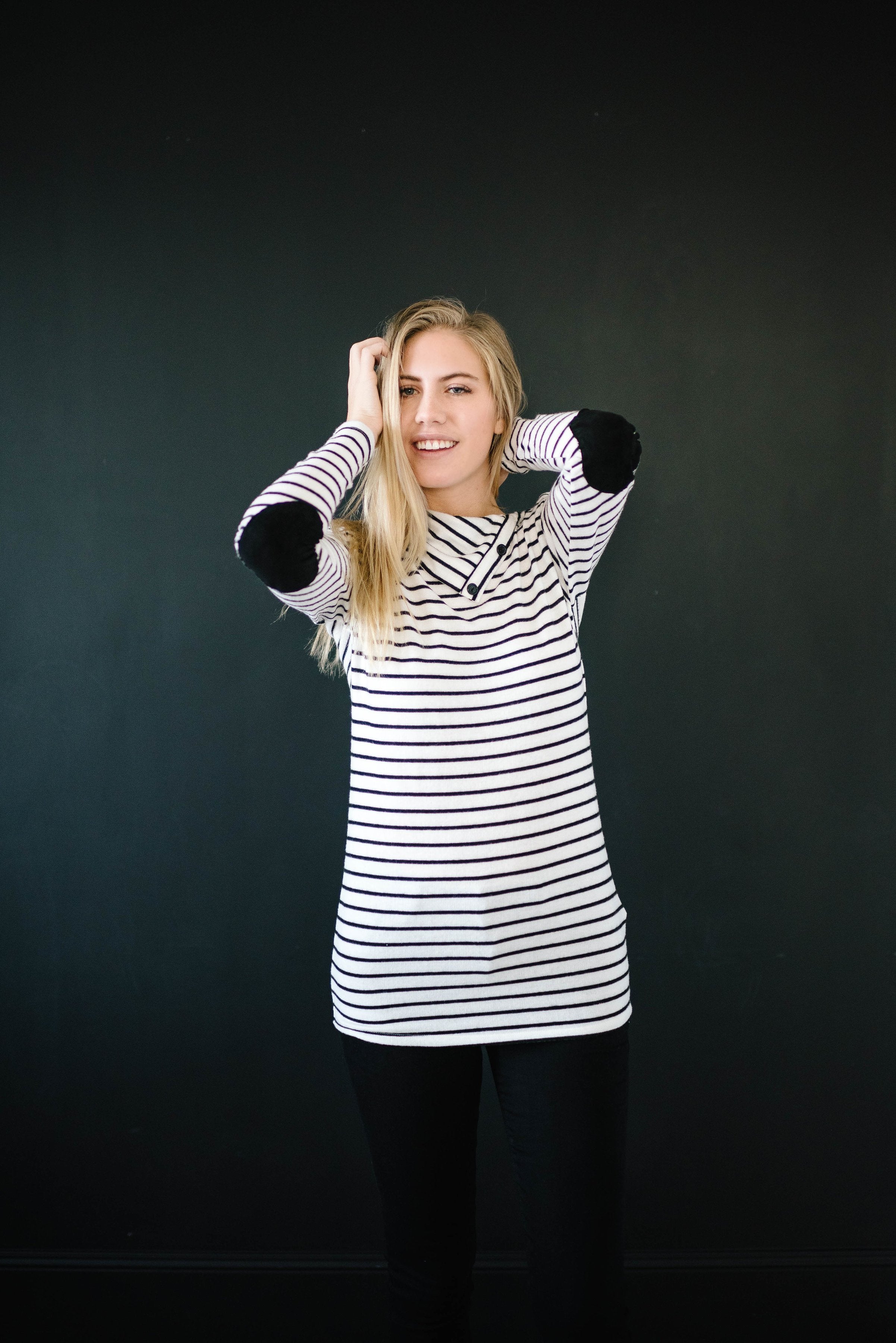 The Belinda Black & White Stripe