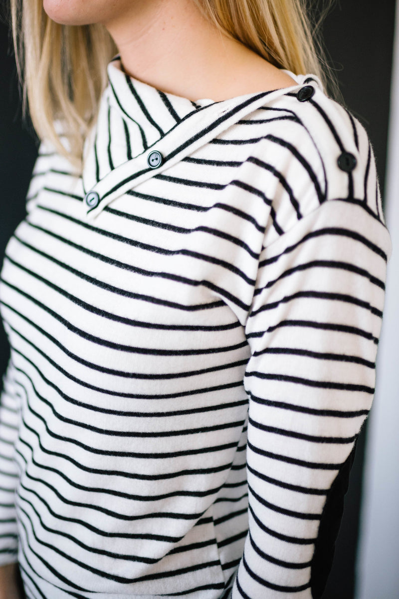 The Belinda Black & White Stripe