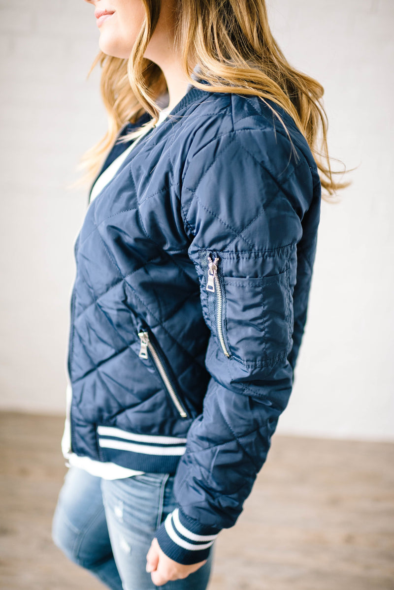 The Bomb Jacket in Navy