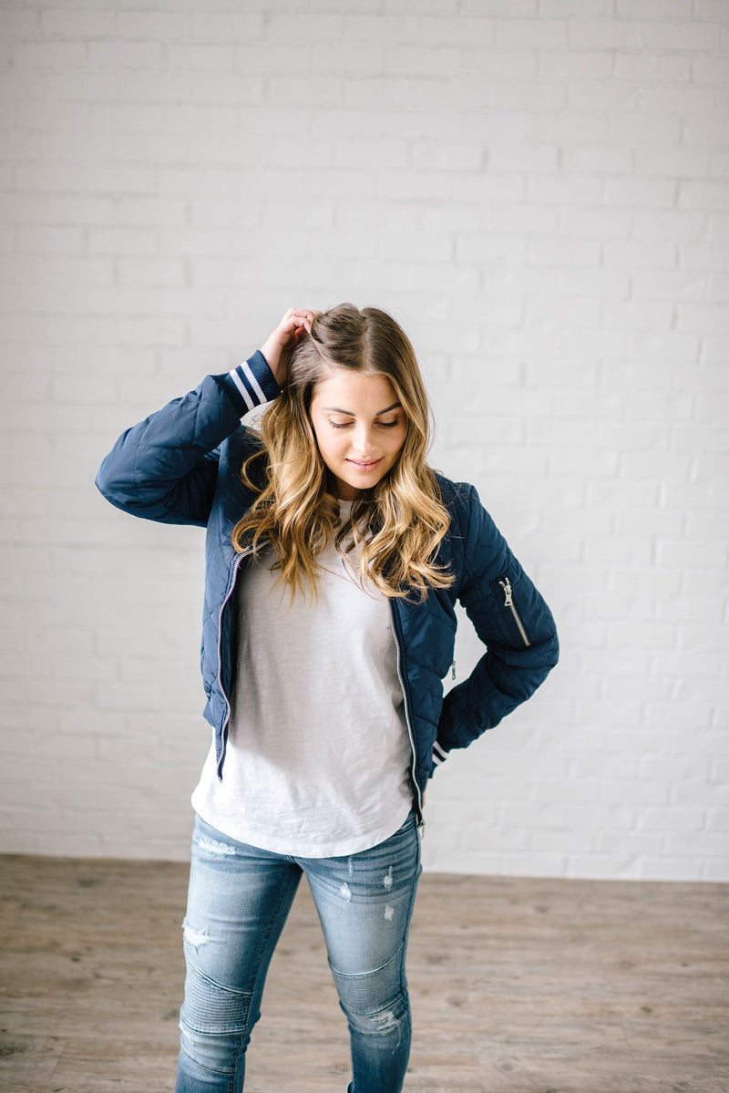 The Bomb Jacket in Navy