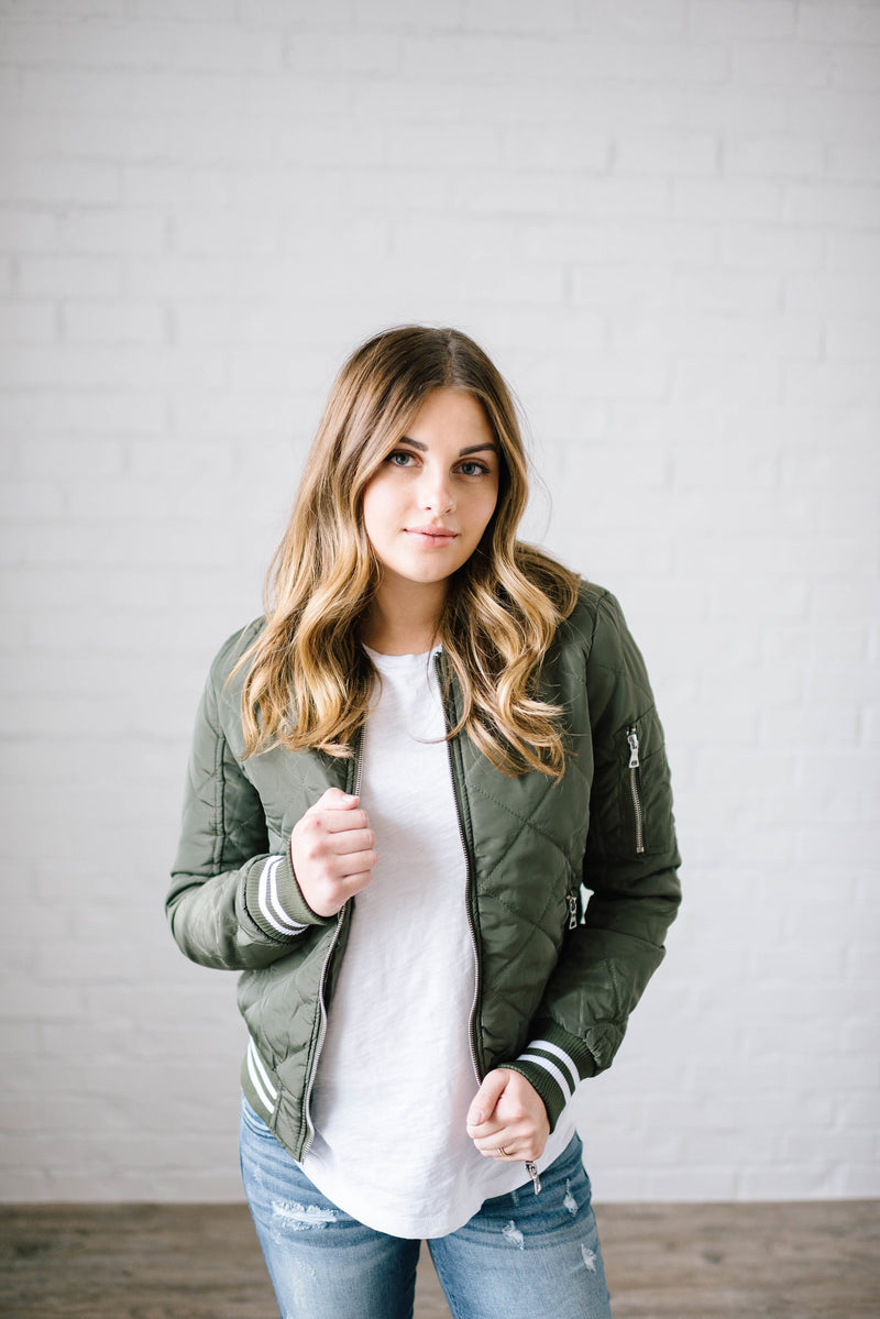 The Bomb Jacket in Olive