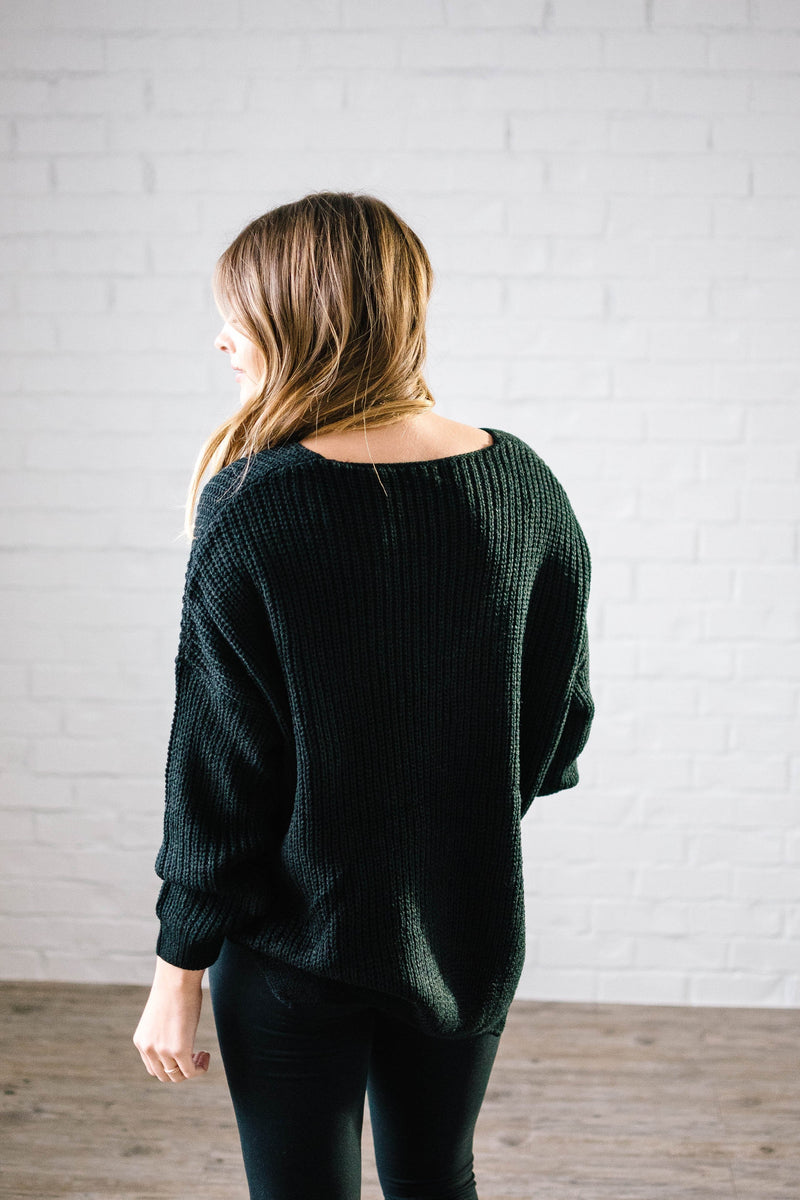 The Hayden Knit Sweater in Black