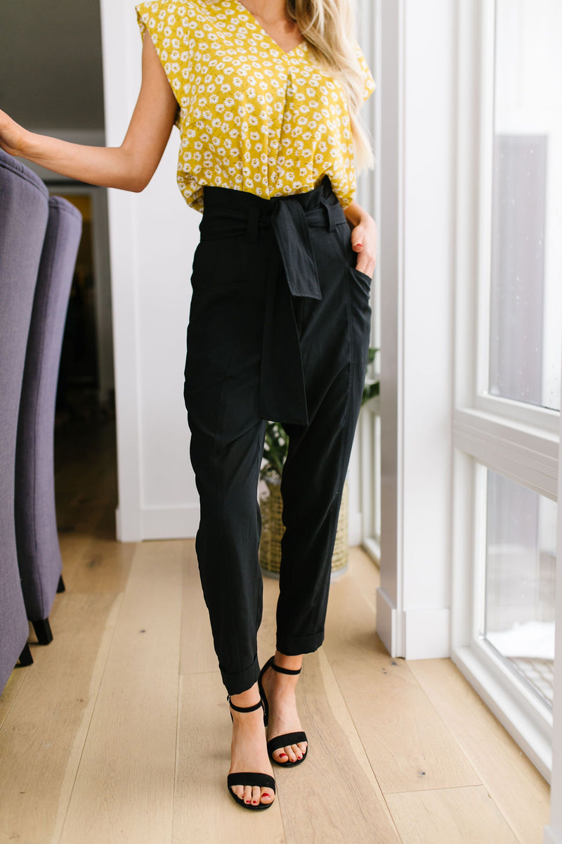 Tied In Knots Black Pants