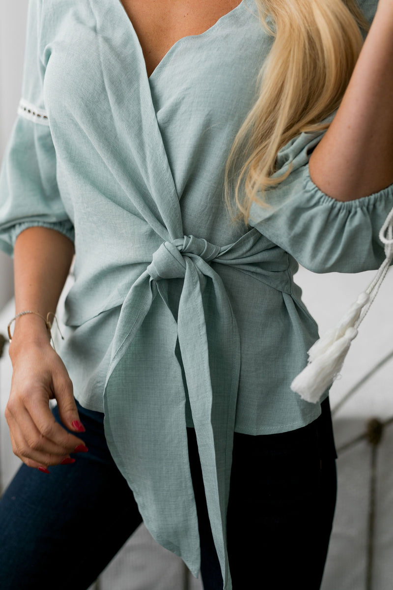Tied Up With A Bow Blouse - ALL SALES FINAL