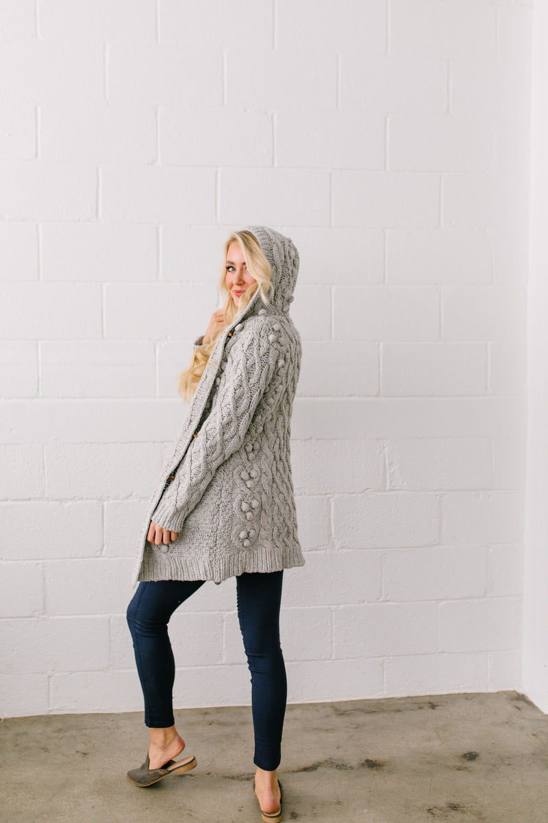 Toggled Cable Knit Cardigan