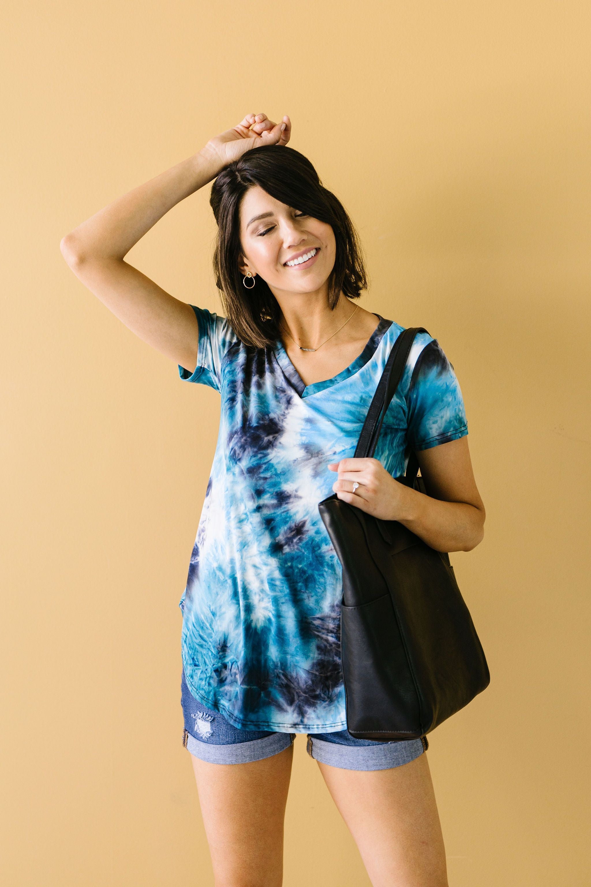 Turquoise Tie Dye Fantasy Top