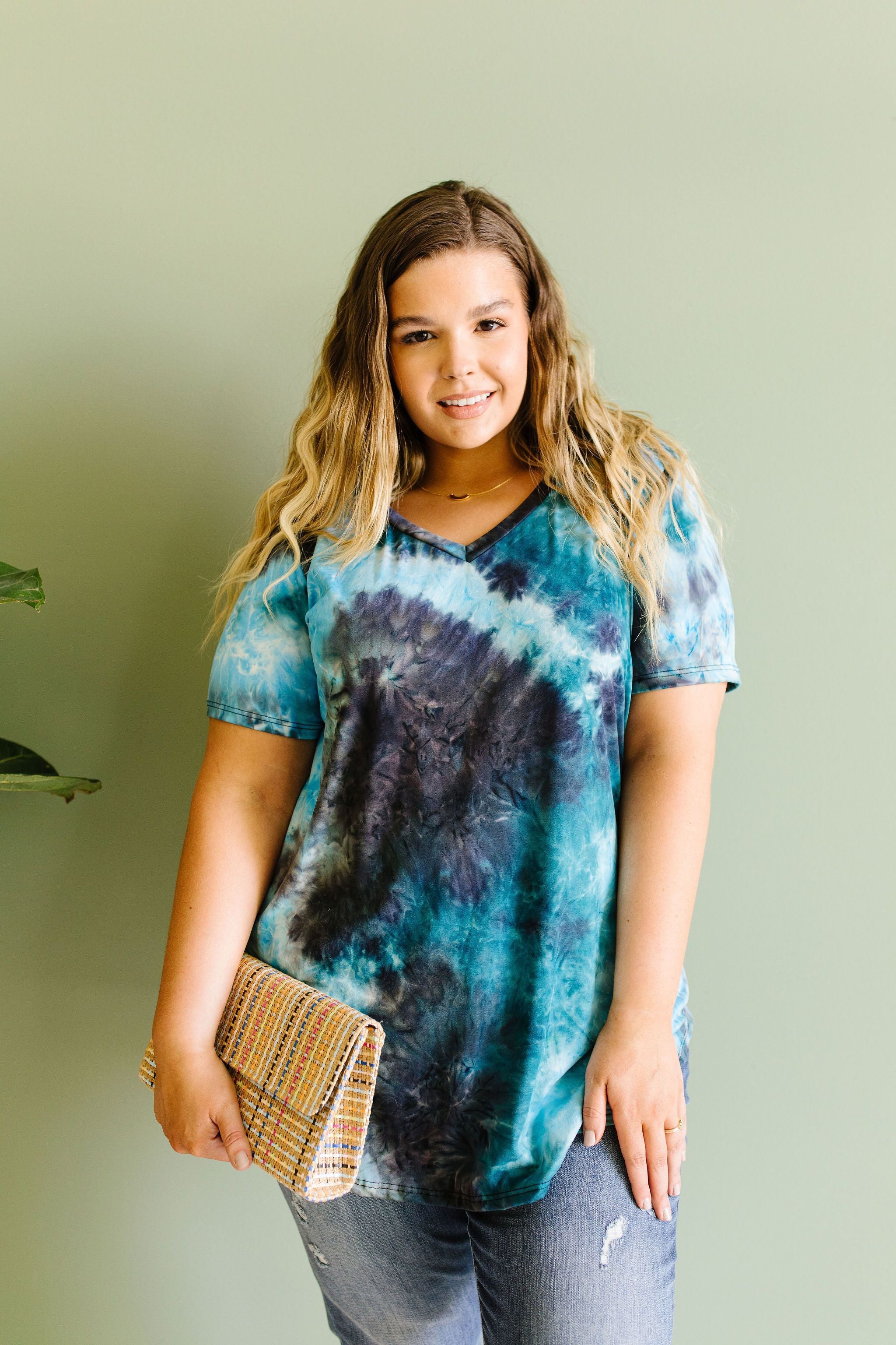 Turquoise Tie Dye Fantasy Top