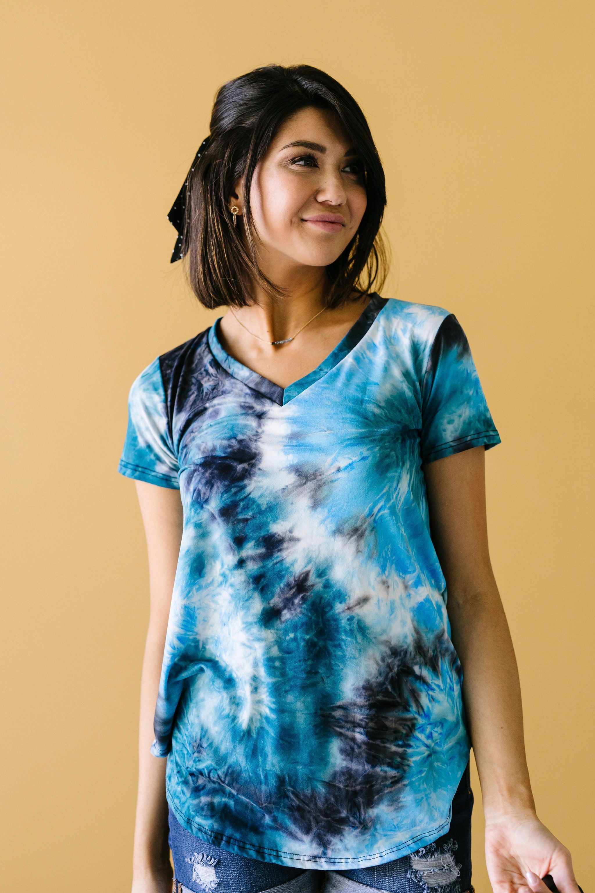 Turquoise Tie Dye Fantasy Top